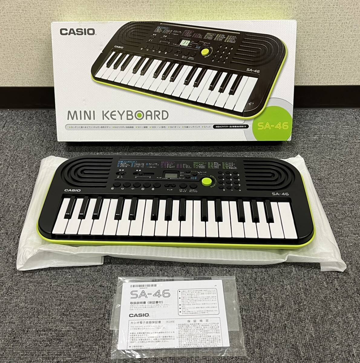 [ST18769MG]CASIO MINI KEYBOARD SA-46/ Casio Mini клавиатура электронный клавиатура коробка иметь есть инструкция по эксплуатации музыкальные инструменты клавиатура * работоспособность не проверялась 