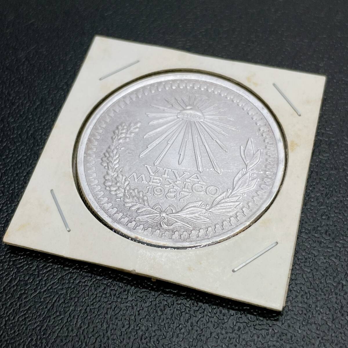 【DHS3178HM】銀貨 メキシコ VIVA MEXICO 1987 イーグル シルバー 1oz 1オンス コレクション 当時物 メダル コイン _画像5
