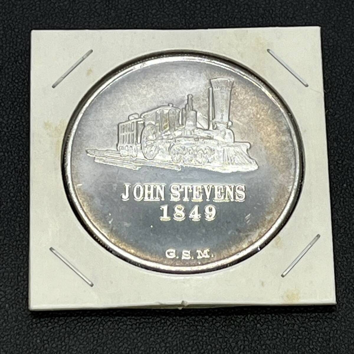 【DHS3180AT】THE INTERNATIONAL 銀貨 1849 JOHN STEVENS 999 FINE SILVER シルバー 当時物 コレクション コイン_画像5