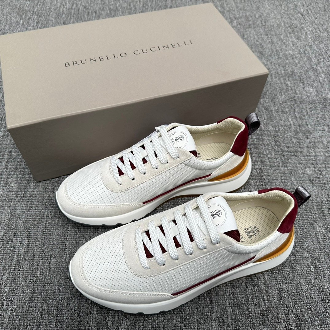 ブルネロクチネリ　BRUNELLO CUCINELLI メンズ　スニーカー　レザー　牛革　靴　シューズ　通気性　39-44　サイズ選択可能_画像2