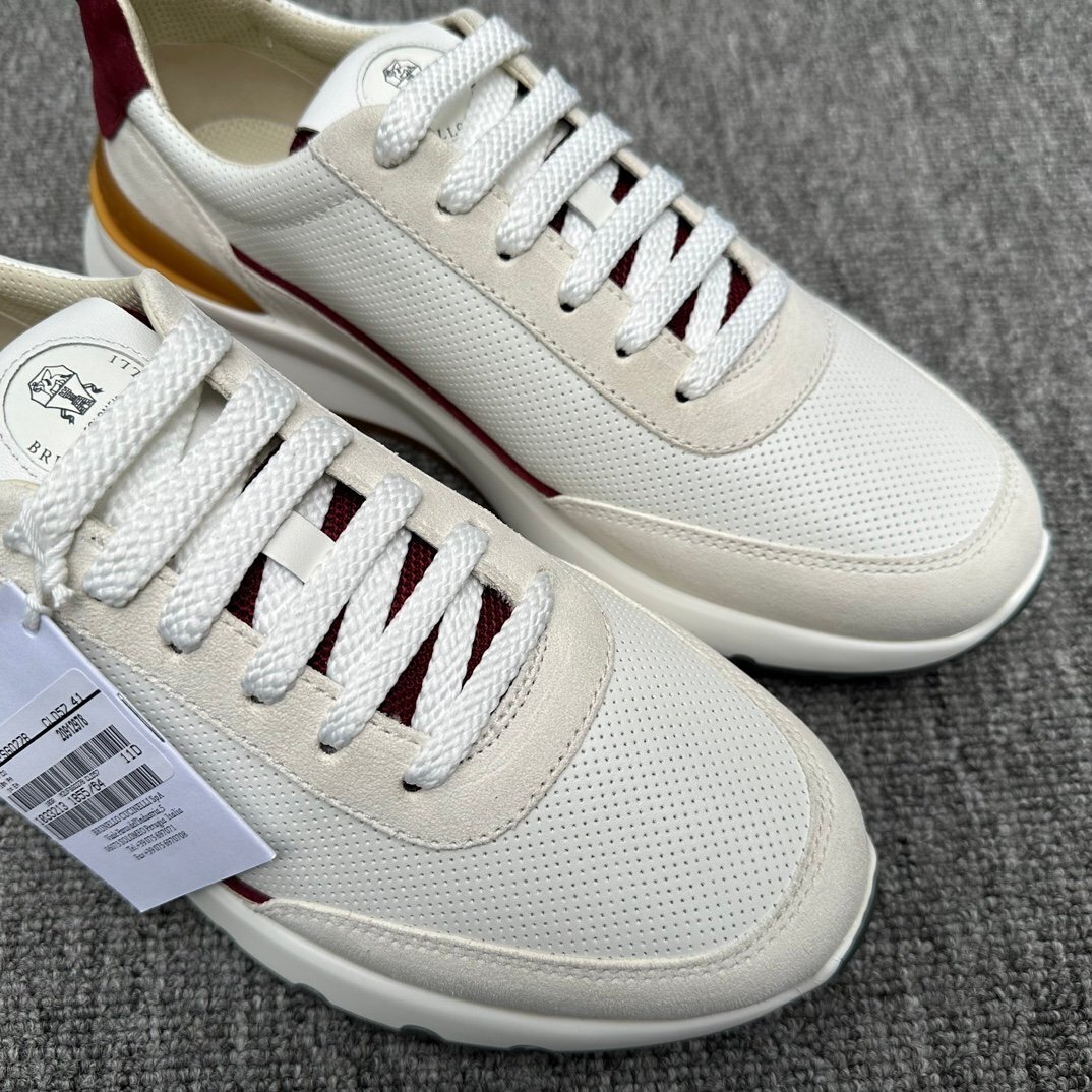 ブルネロクチネリ　BRUNELLO CUCINELLI メンズ　スニーカー　レザー　牛革　靴　シューズ　通気性　39-44　サイズ選択可能_画像4