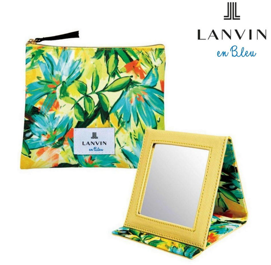 LANVIN en Blue Lanvin on blue gorgeous mirror & pouch set Sweet appendix folding mirror 