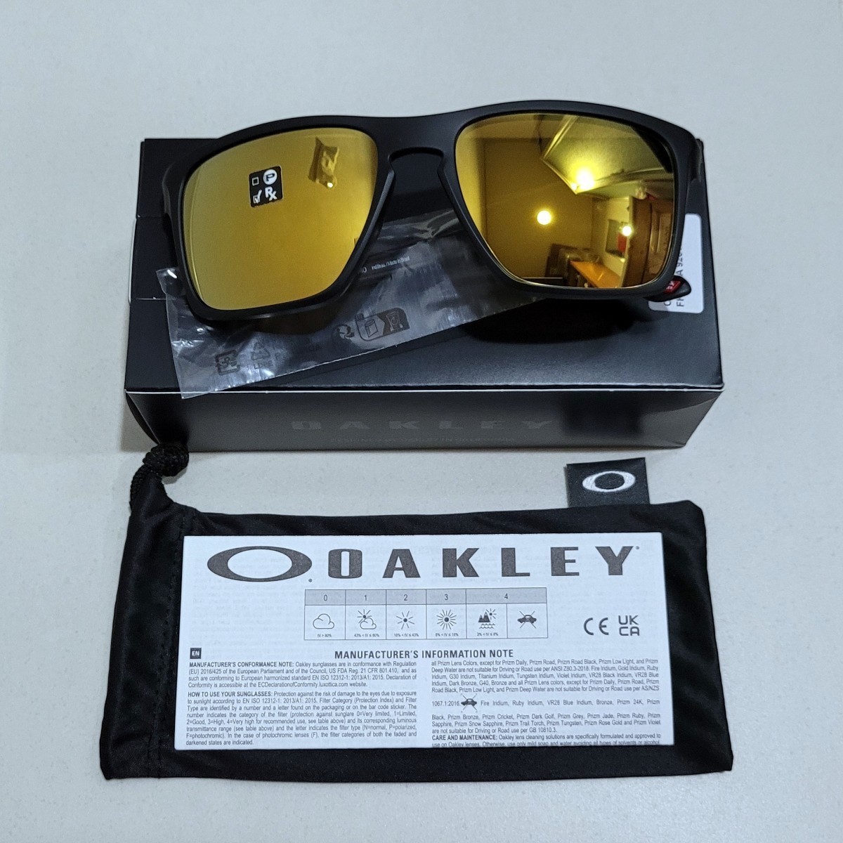 正規品 新品 偏光レンズ付き OAKLEY SLIVER XL オークリー スリバー エックスエル 24K IRIDIUN POLARIZED ポラライズド サングラス_画像4