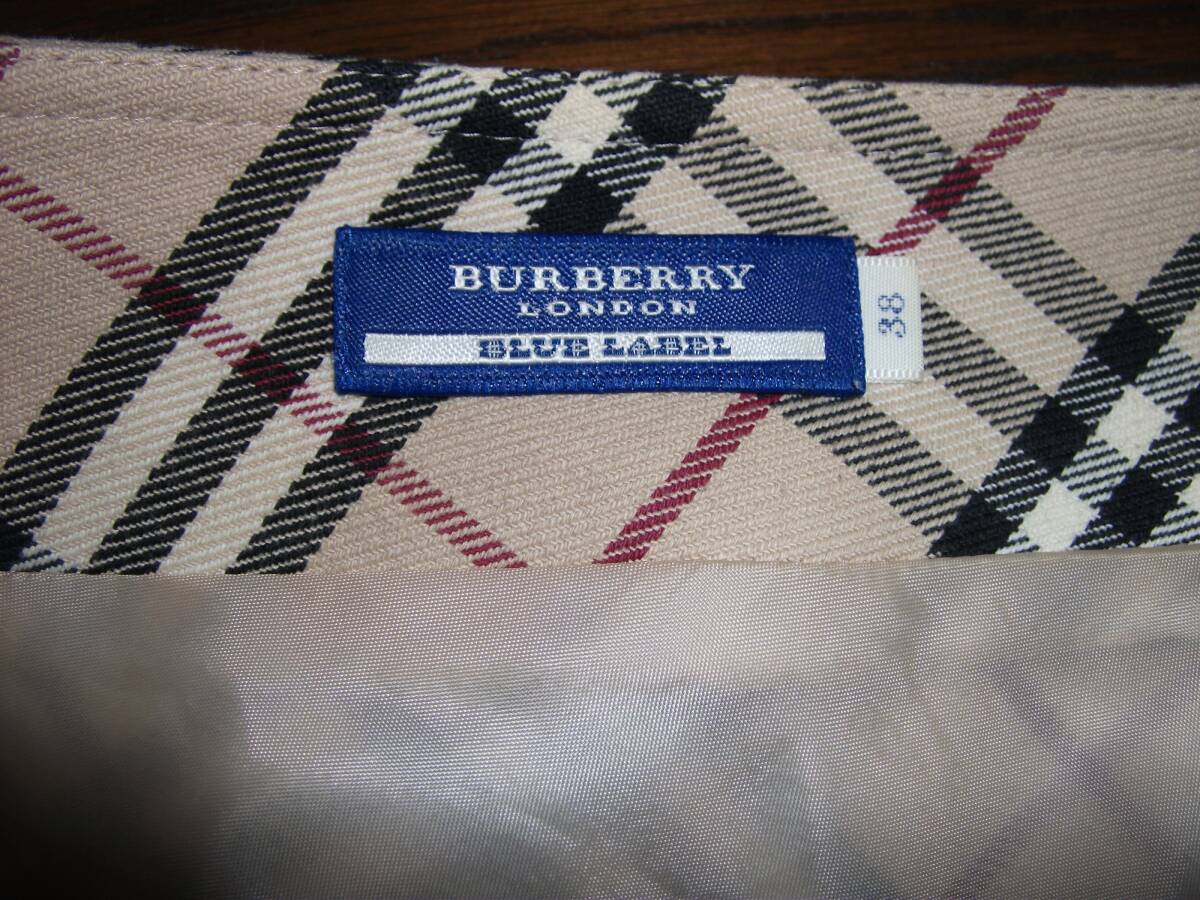 BURBERRY ＢLUELABELバーバリー ノバチェック ボックススカート サイズ38_画像6