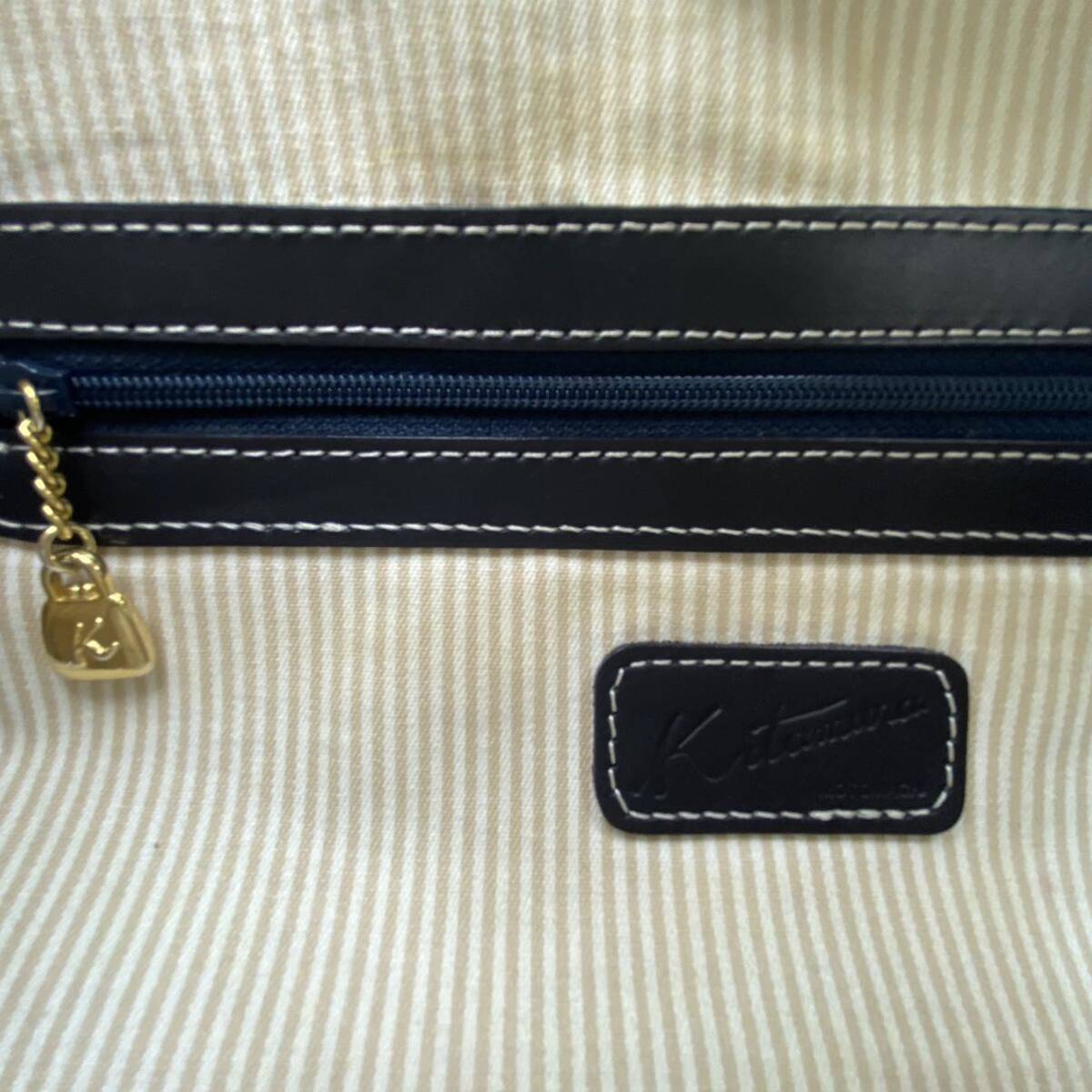 1 иен ~ Kitamura KITAMURA сумка на плечо ручная сумочка наклонный .. кожа чёрный 2 позиций комплект . суммировать 