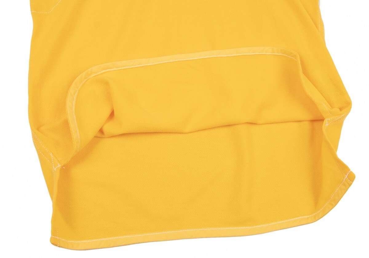 ジュンヤワタナベマンコムデギャルソン×ラコステ 製品染め鹿の子ポロシャツ 黄色S_画像9