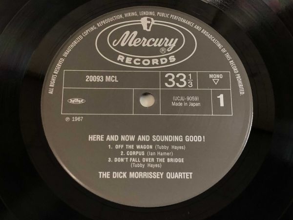 187-L488/ 【帯付/美盤】LP/ ディック・モリシー・クァルテット Dick Morrissey/ヒア・アンド・ナウ・アンド・サウンディング・グッド！_画像3