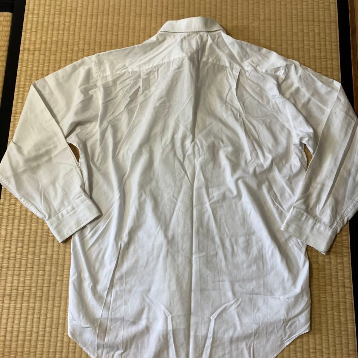 ワイシャツ　メンズ　大きいサイズ　LL ホワイト　長袖　中古品　肌触り柔らか　長袖シャツ　オールシーズン