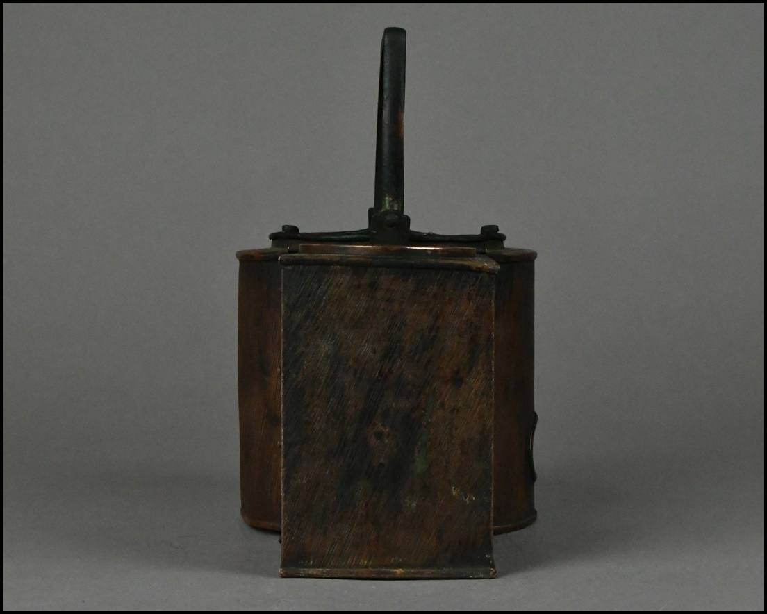 時代物 銅製 提手付 燗銅壷 酒燗器 古民具 幅20cm_画像3