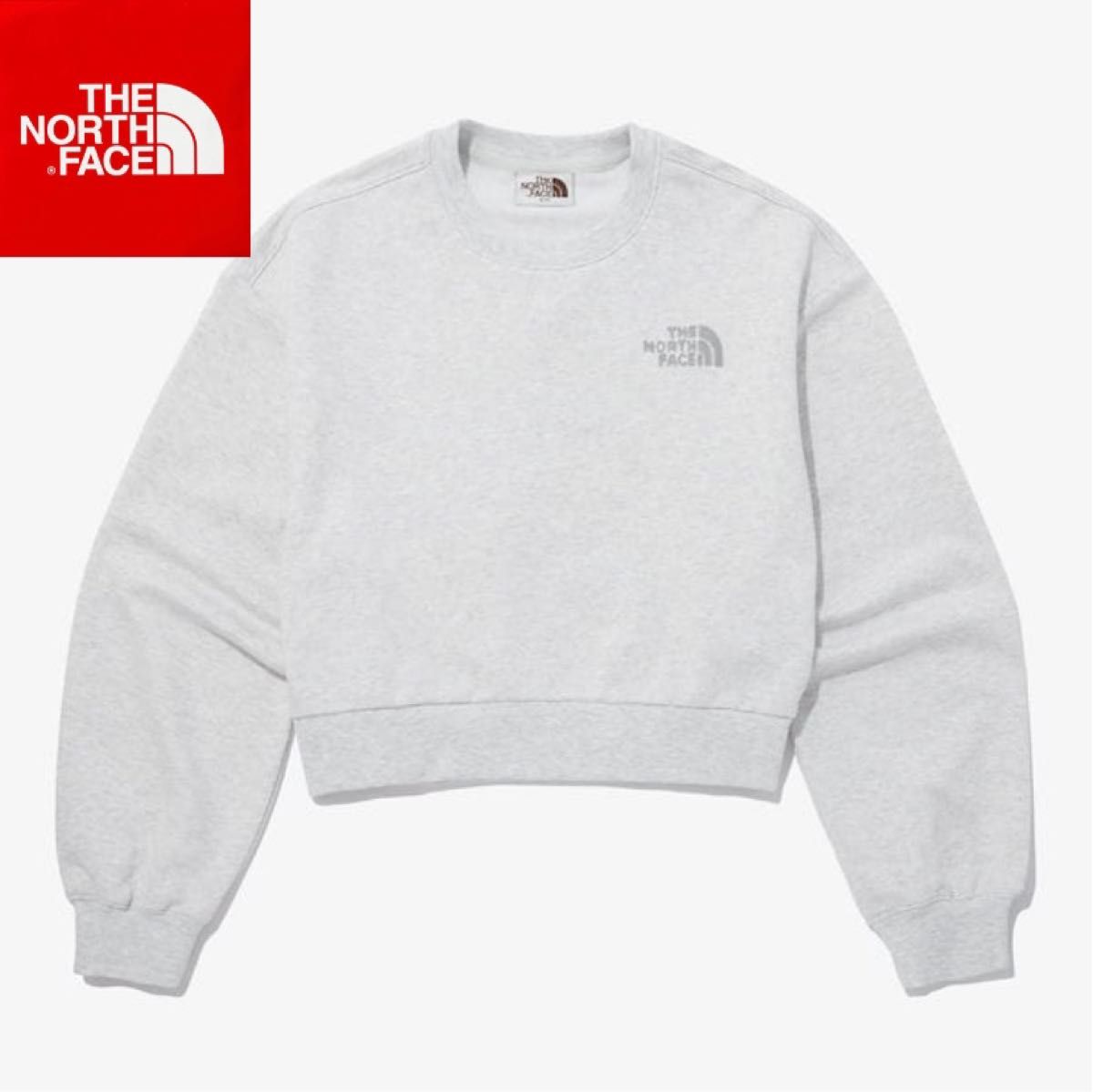 【韓国限定】THE NORTH FACE ショート　トレーナー　オートミール　S