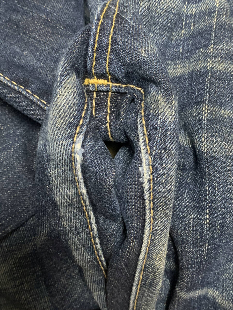 W28 EDWIN 505ZX SELVAGE DENIM｜エドウィン 耳付き デニム ジーンズ_画像9