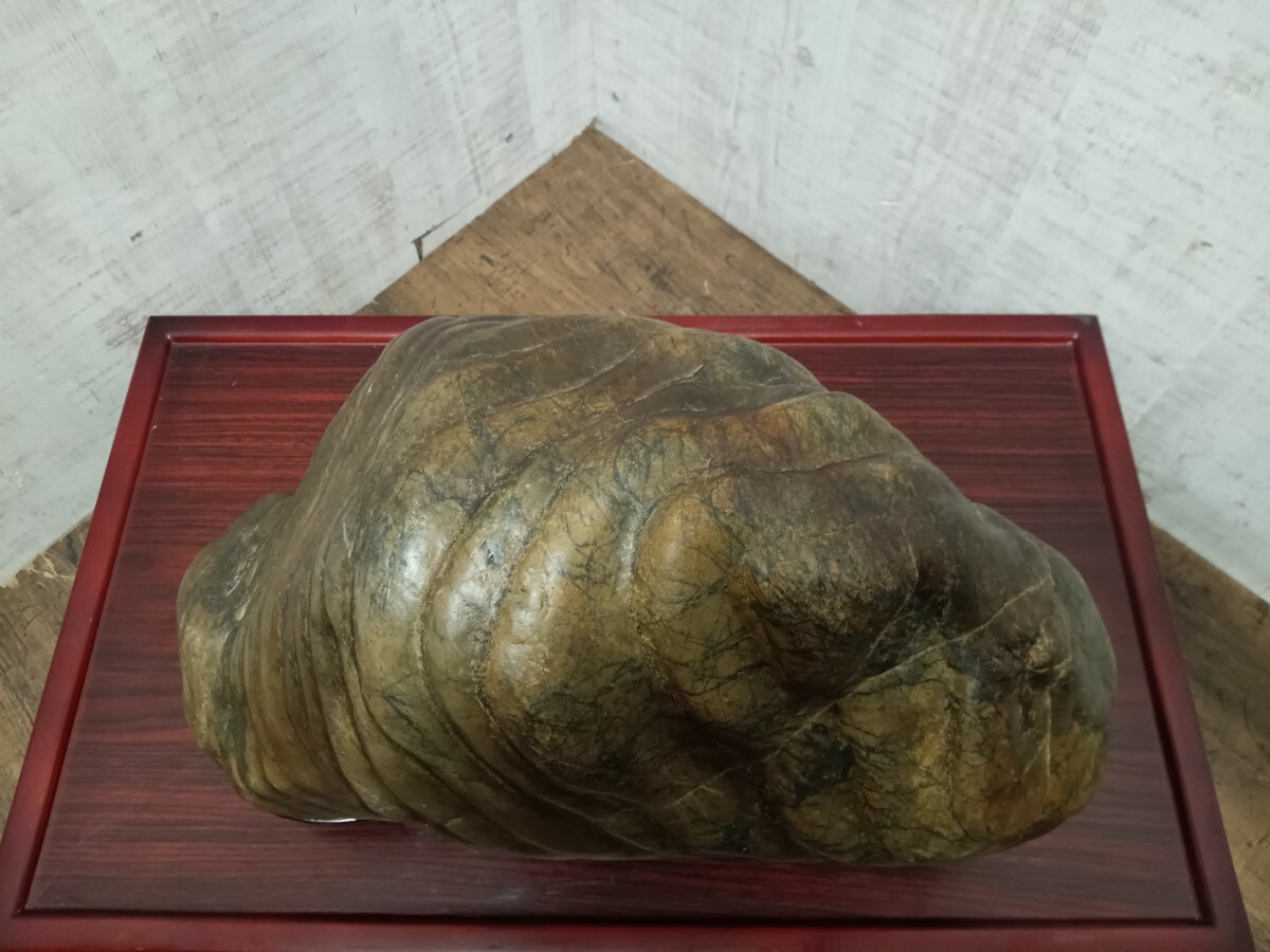 必見!!　虎石　水石　盆石　？　約16.4Kg 盆栽 鑑賞石 自然石 天然石　？　飾り石　飾物　オブジェ　コレクション　ジャンク_画像4