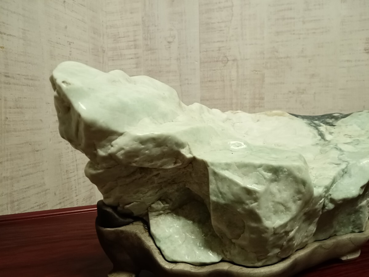  details unknown .. jade .. stone? raw ore approximately 6.6Kg appreciation stone mineral ornament decoration stone ornament thing objet d'art interior Junk 