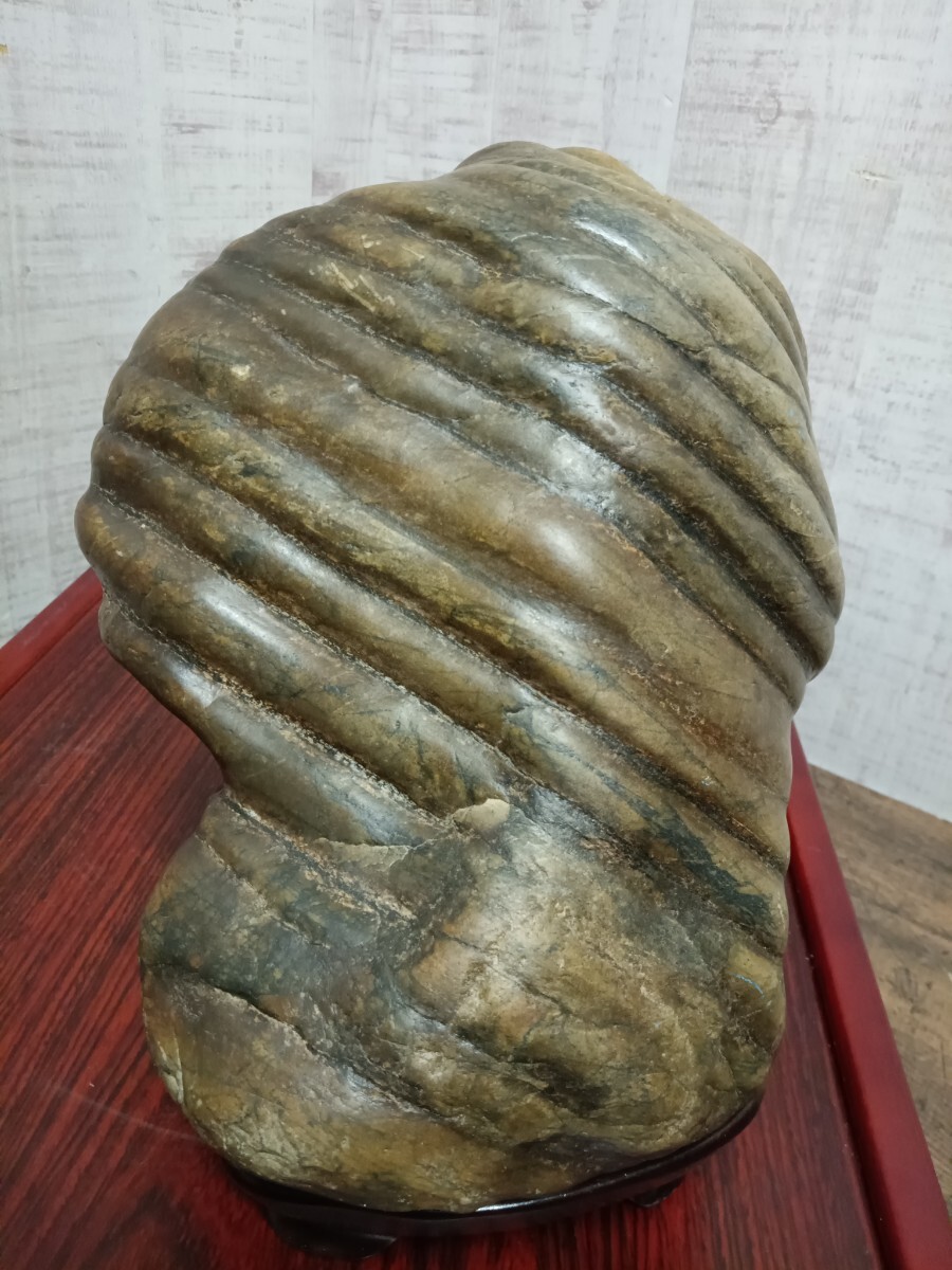 必見!!　虎石　水石　盆石　？　約16.4Kg 盆栽 鑑賞石 自然石 天然石　？　飾り石　飾物　オブジェ　コレクション　ジャンク_画像6