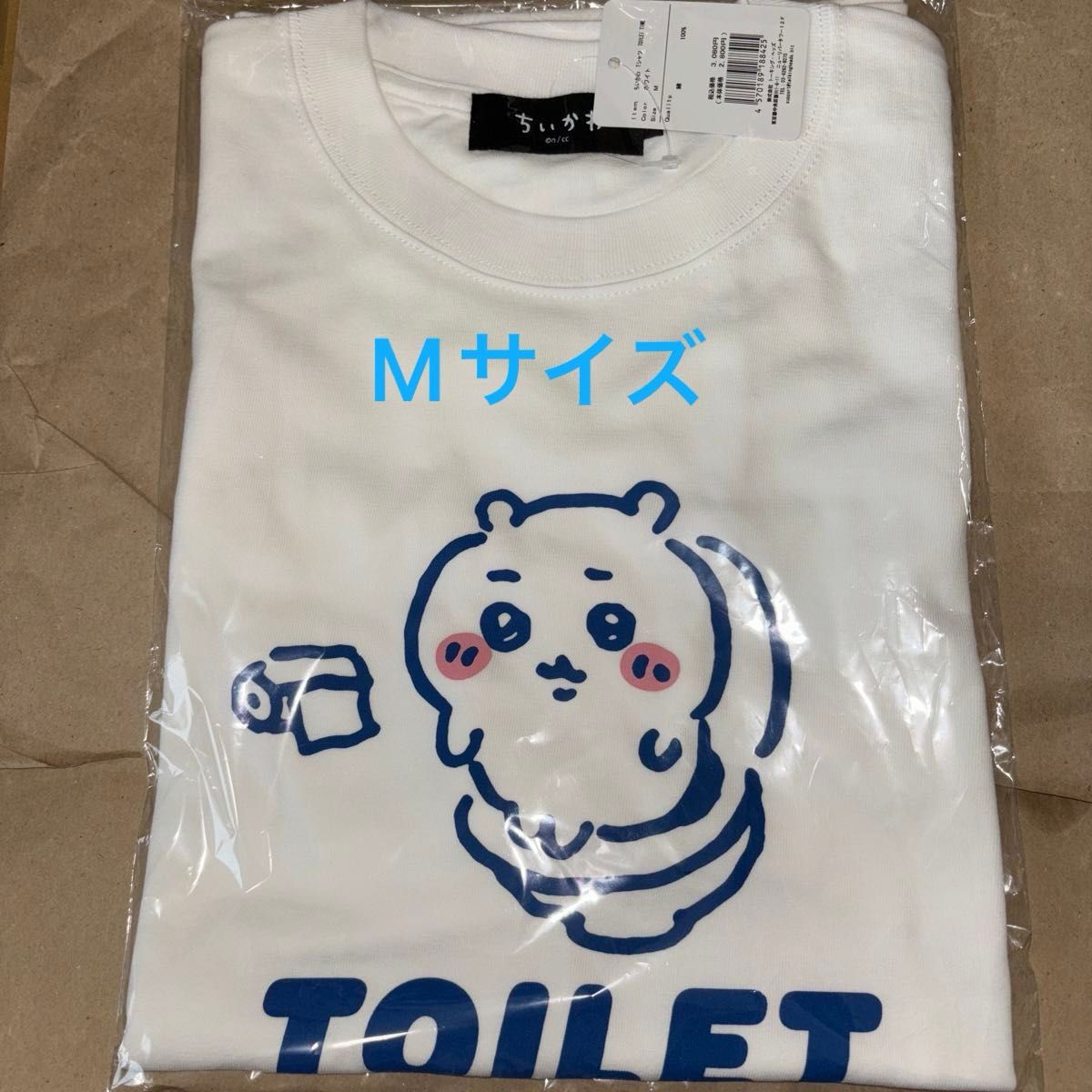 ちいかわ　Tシャツ　Mサイズ　トーキングヘッズ　TOILET TIME　ホワイト　