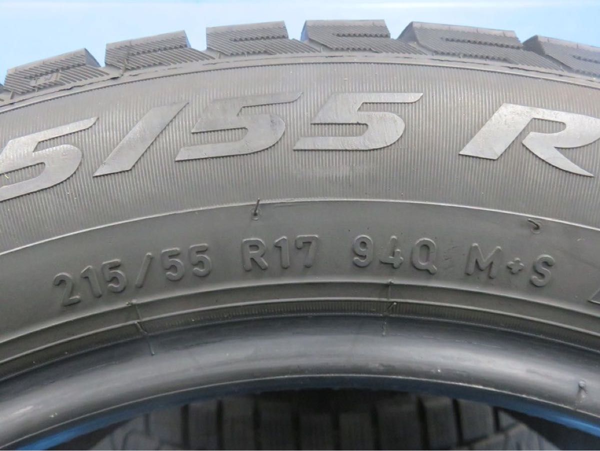 215/55R17 タイヤ ピレリ アイスアシンメトリコ 2021年製 4本セット バリ山 スタッドレスタイヤ
