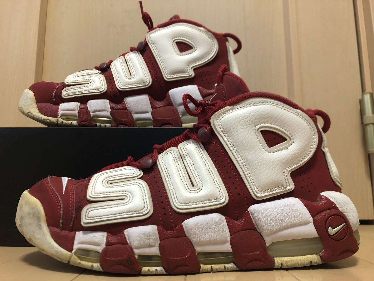 NIKE AIR MORE UPTEMPO SUPREME US9.5 ナイキ エア モア アップテンポ シュプリーム 27.5cm 902290-600_画像2