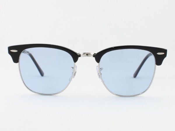 ケース黒 Ray-Ban レイバン RB3016-1354/64 サングラス CLUBMASTER クラブマスター ブラック ライトブルー サーモント ブロー 135464_画像2