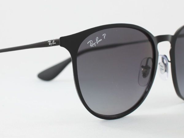 ケース黒 Ray-Ban レイバン RB3539-002/T3 偏光サングラス Erika metal エリカメタル ブラック グレー エリカ メタル パントス 002T3 54-19_画像4