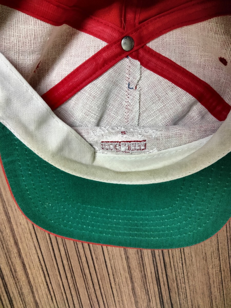 アメカジ ベースボールキャップ 70s80s TEXACE PORT ROYAL HILTON HEAD ポートロイヤル ヒルトンヘッド RED 赤 帽子の画像4