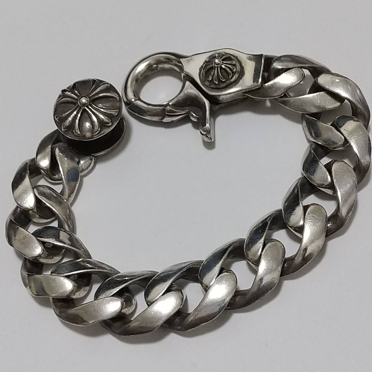 正規品 CHROME HEARTS クロムハーツ 希少な初期　物　クラシックチェーン クリップ　ブレスレット　シルバー925　重量102ｇ_画像2