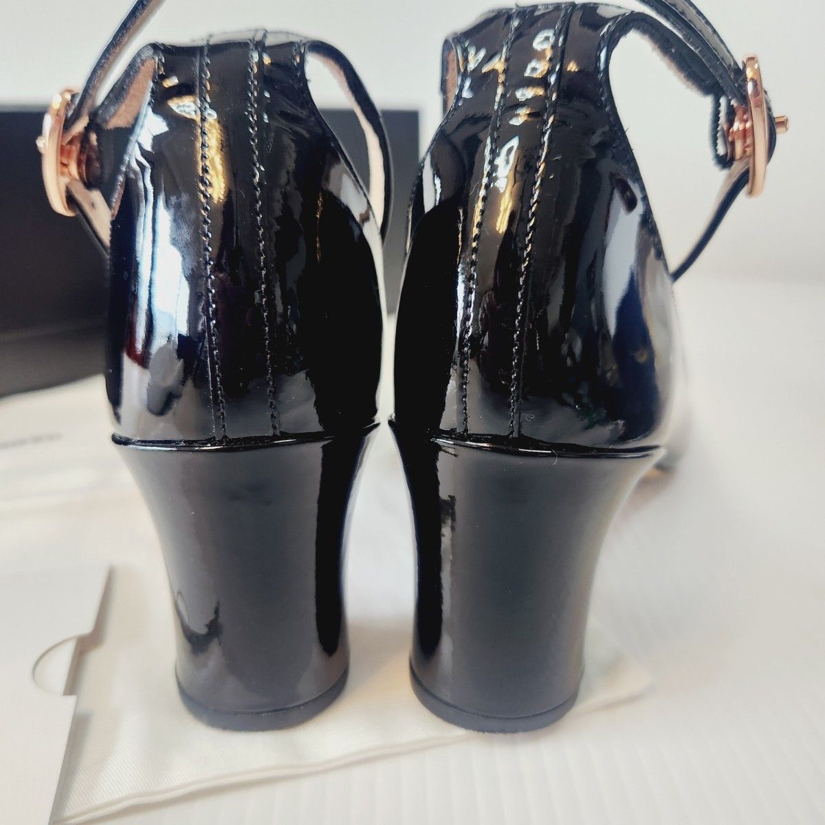 Repetto ストラップ パンプス ノワール ピンクゴールド金具 36 Repetto ストラップ パンプス ノワール ピンクゴールド金具 36