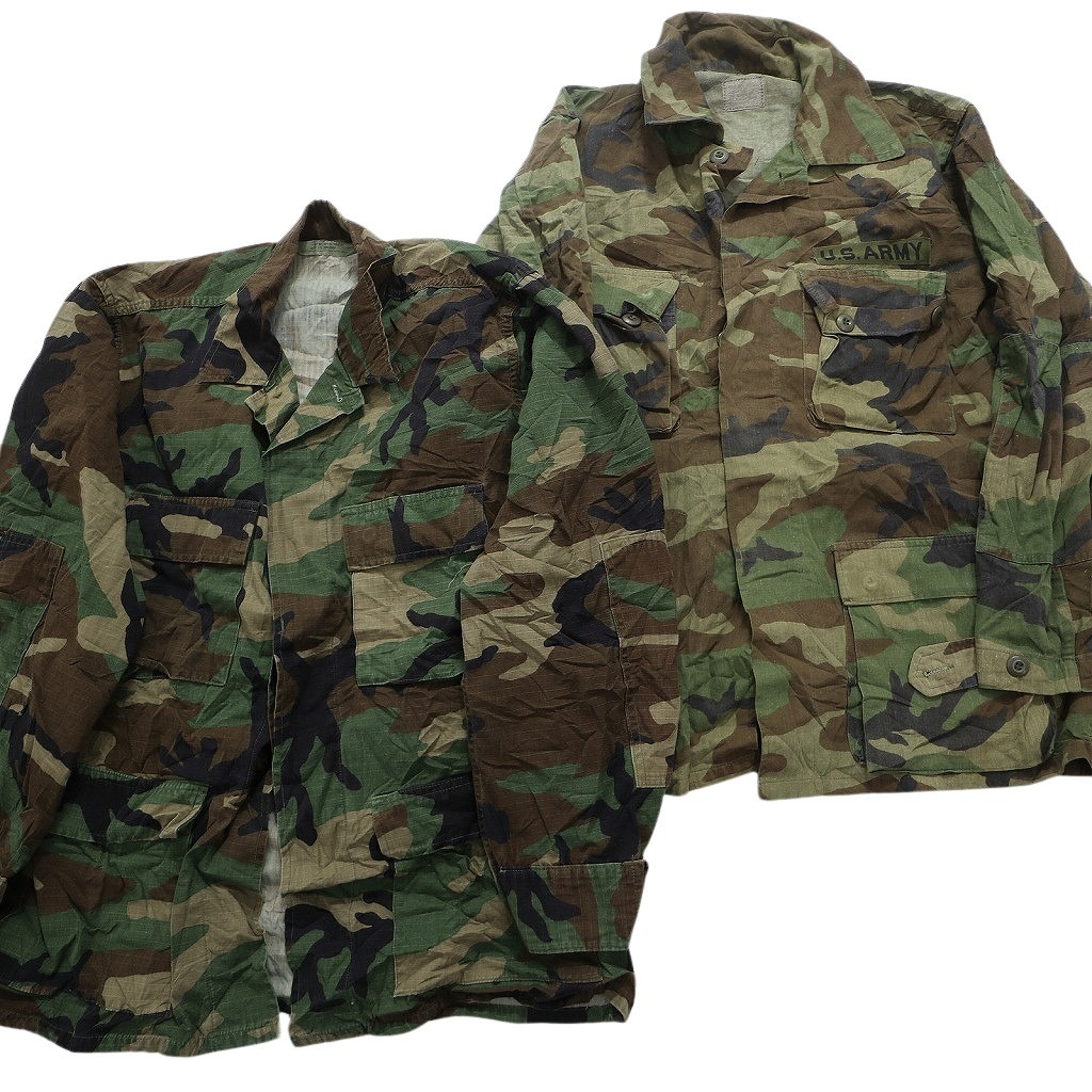 古着卸 まとめ売り フィールドジャケット BDU ウッドランド 米軍実物 ミリタリー 8枚セット (メンズ M ) ARMY MS1318 1円スタートの画像2