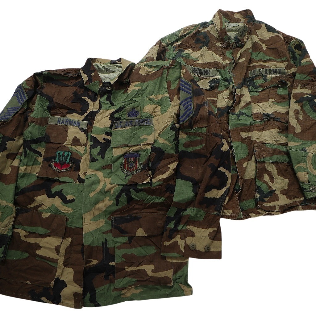古着卸 まとめ売り フィールドジャケット BDU ウッドランド 米軍実物 ミリタリー 8枚セット (メンズ M ) ARMY MS1318 1円スタートの画像4