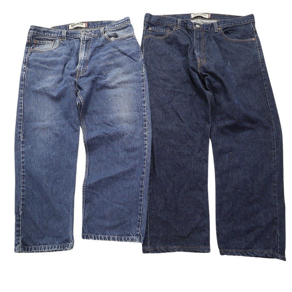  old clothes . set sale Levi's 505 Denim pants 8 pieces set ( men's 40 ) indigo blue Denim dark blue MS4726 1 jpy start 