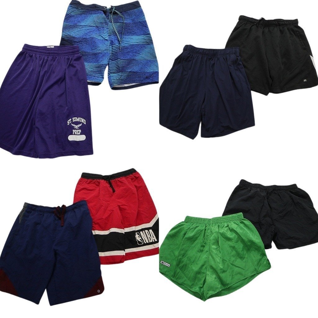  old clothes . set sale short pants 8 pieces set ( men's M ) NBA russell Nike ba Span MS4166 1 jpy start 