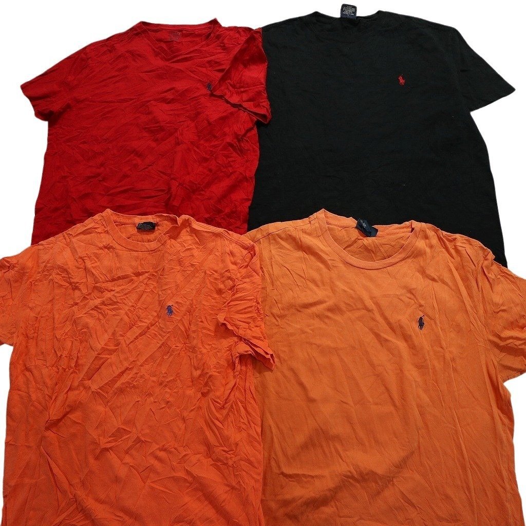 古着卸 まとめ売り ラルフローレン 半袖Tシャツ 16枚セット (メンズ M ) カラー ブランドロゴ ハーフボタン MS5720 1円スタートの画像3