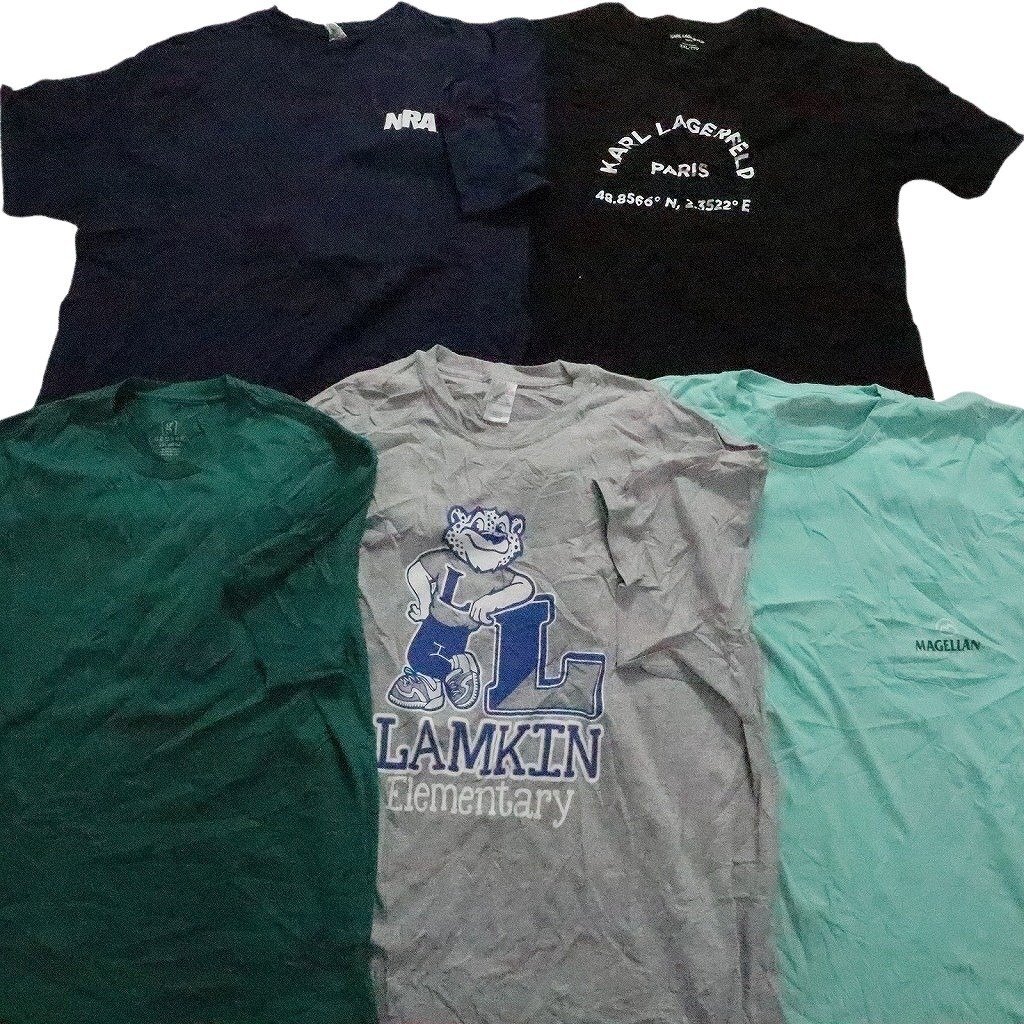 古着卸 まとめ売り カラーmix プリント 半袖Tシャツ 20枚セット (メンズ 2XL ) カラーMIX COLUMBIA ディズニー MS8809 1円スタートの画像2