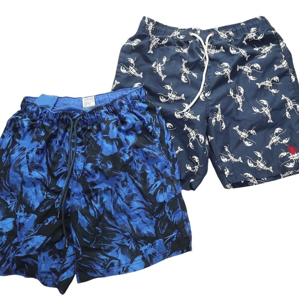  б/у одежда . продажа комплектом плавание шорты 8 шт. комплект ( мужской M ) общий рисунок Халк цветочный принт MS4137 1 иен старт 