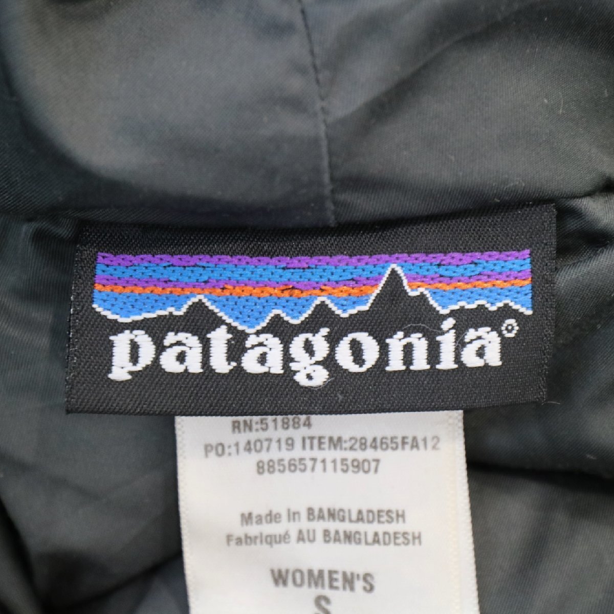patagonia パタゴニア ダウンコート ナイロンジャケット アウトドア キャンプ ウィンター 黒 ( レディース L ) M6631 1円スタートの画像9