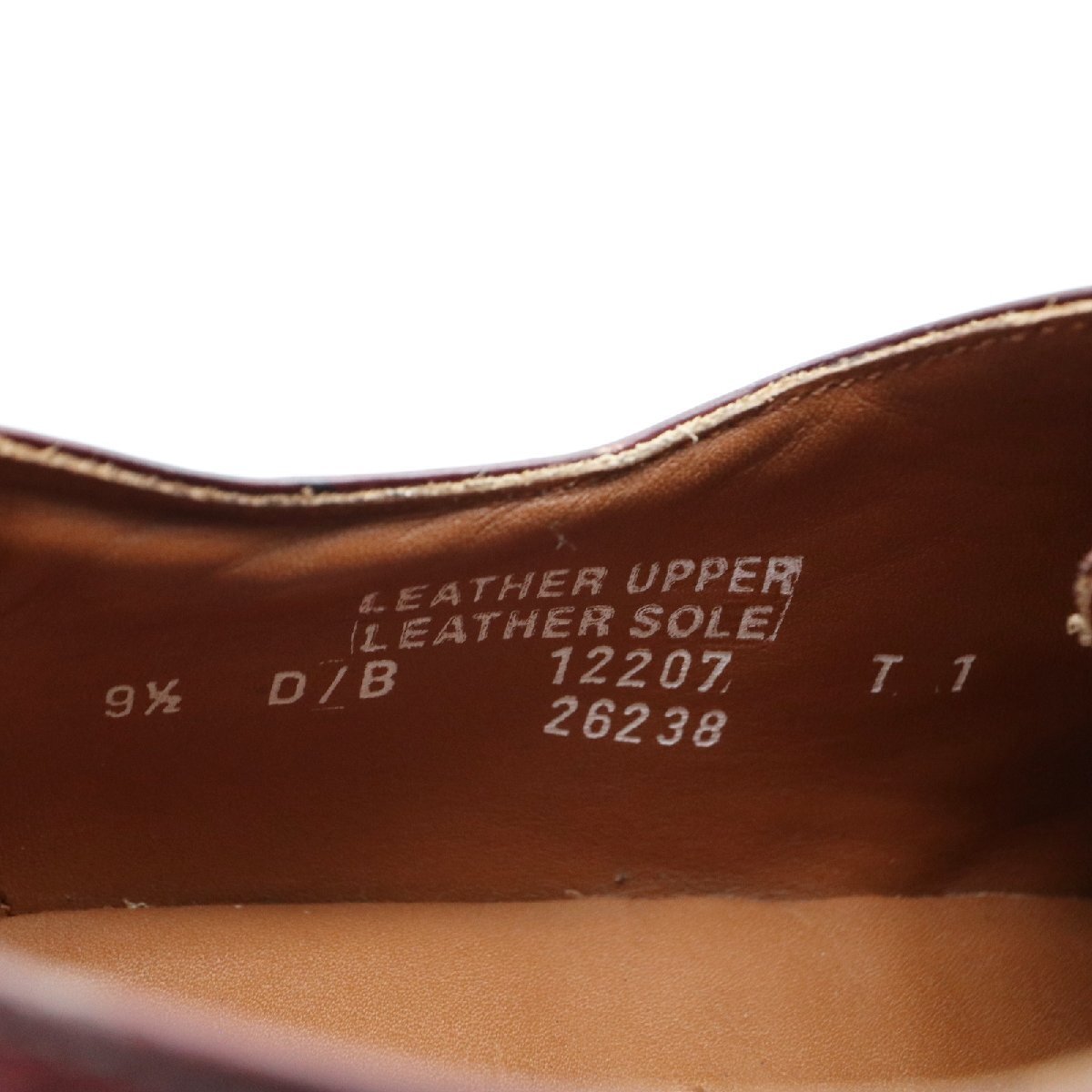 USA製 BOSTONIAN 内羽根式 ウィングチップ 本革 レザー 革靴 レザーシューズ ( メンズ 9 1/2 DB ≒ 27.5cm ) KA0070 1円スタートの画像9
