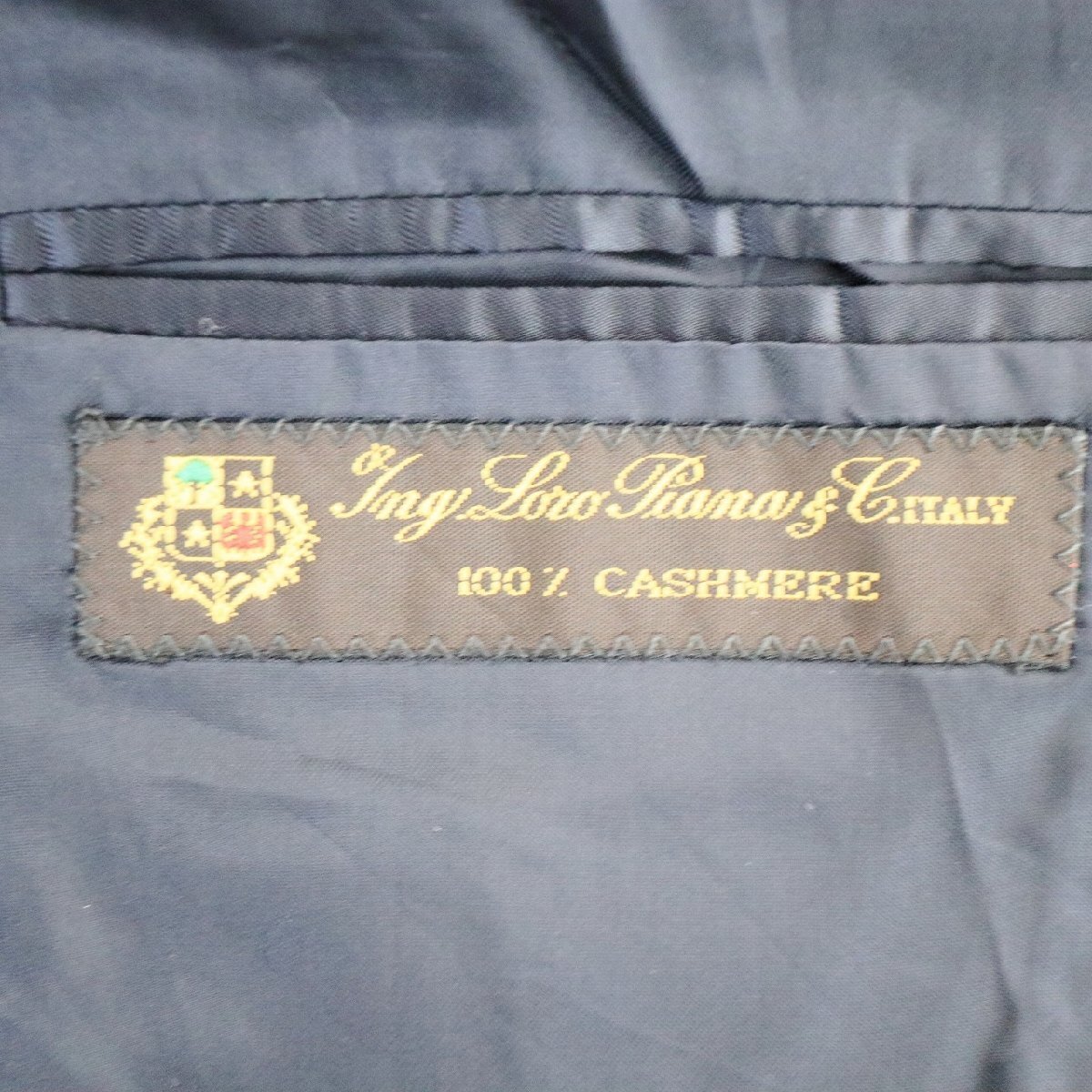 Loro Piana ロロピアーナ テーラードジャケット フォーマル スーツ ビジネス 通勤 ネイビー ( メンズ 40R ) N1452 1円スタートの画像6