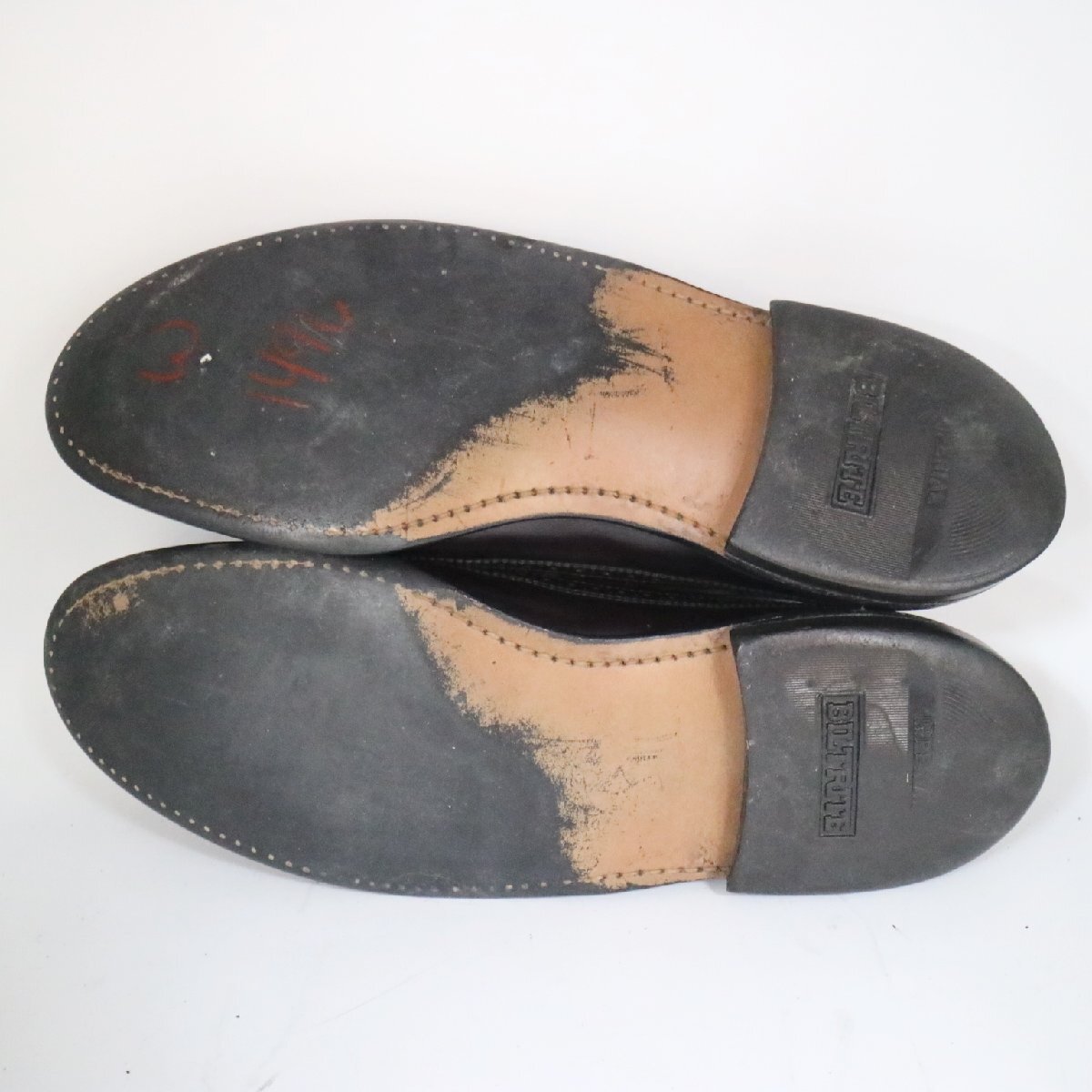 STUART McGUIRE 外羽根式 ロングウイングチップ 本革 レザーシューズ 革靴 ブラウン ( メンズ 8.5 ≒ 26.5cm ) KA0035 1円スタートの画像5