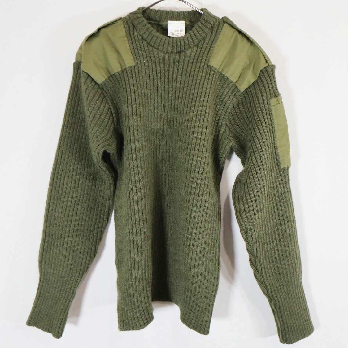  Англия производства commando свитер патрубок patch вязаный свитер милитари способ зеленый ( мужской 48 ) N2494 1 иен старт 