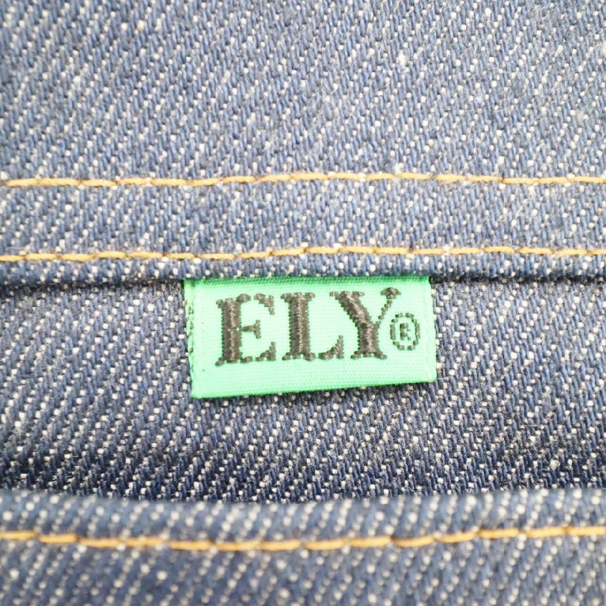 フラッシャー付き デッドストック 70s USA製 ELY ブーツカット フレアデニムパンツ ベルボトム ( レディース 25×34 ) N0974 1円スタートの画像7