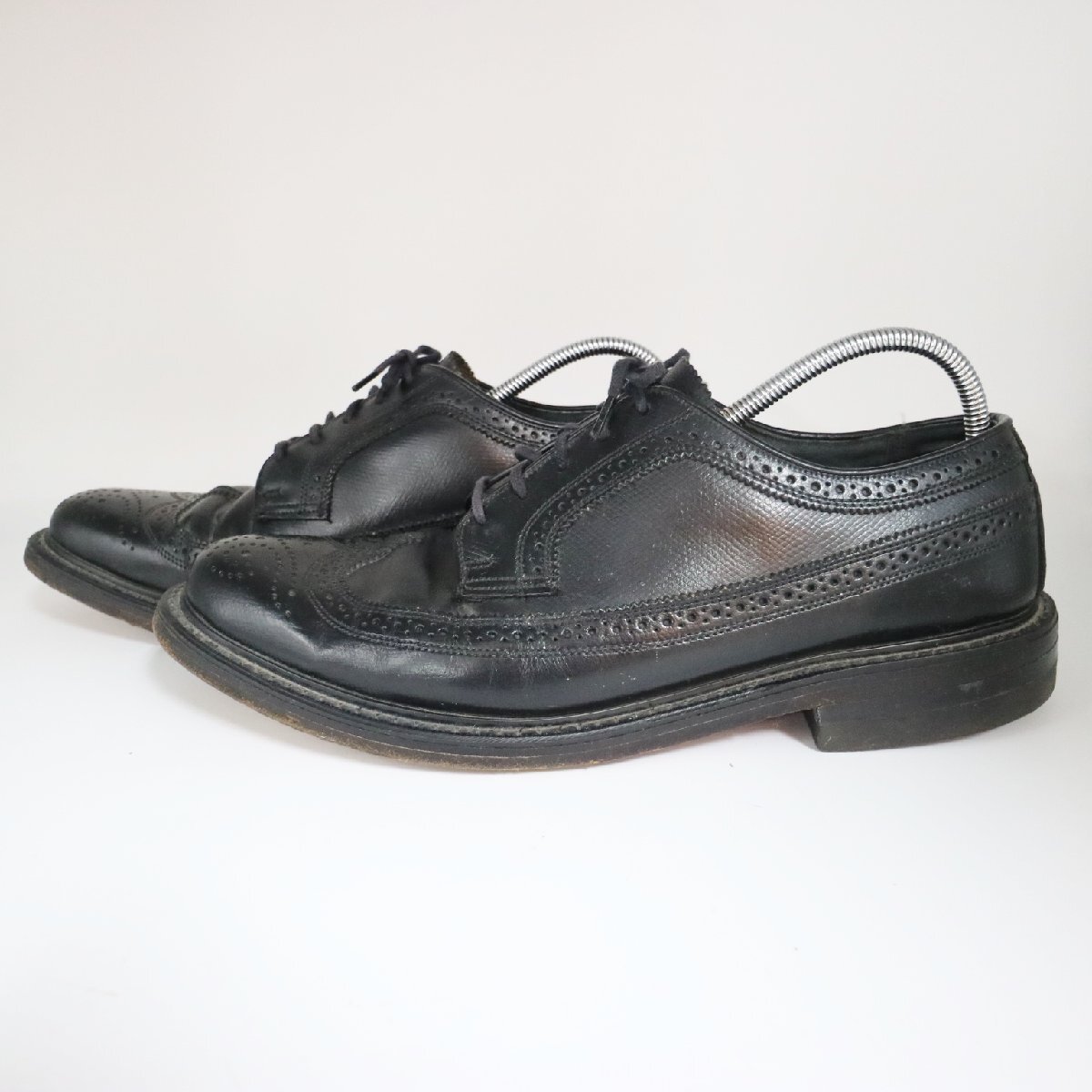 USA製 STAFFORD スタッフォード 外羽根式 ロングウイングチップ 本革 レザーシューズ 革靴 ( メンズ 10D ≒ 28.0cm ) KA0022 1円スタートの画像3