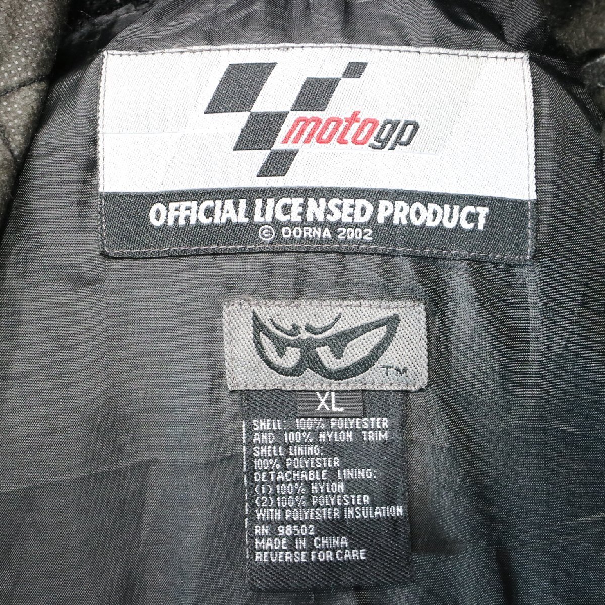 Ｍoto ＧＰ レーシングジャケット バイク ツーリング モーターサイクル 走行用 バイカー 黒 ( メンズ XL ) M7880 1円スタートの画像7