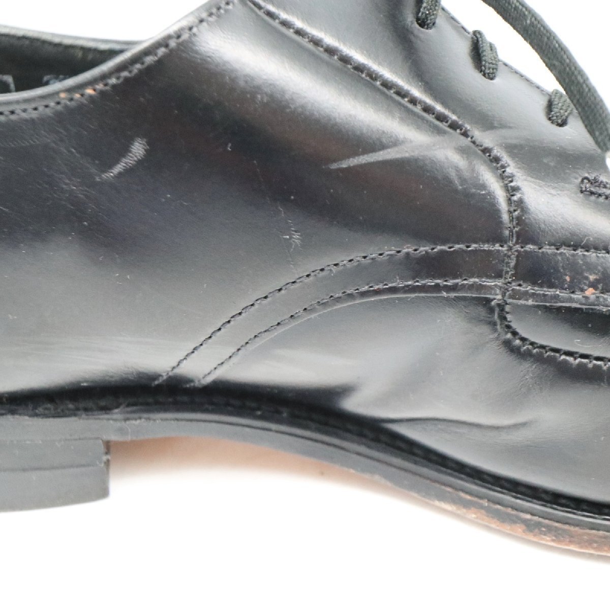 Executive Imperials 外羽根式 Uチップ レザー 革靴 レザーシューズ ブラック ( メンズ 9 1/2 4E ≒ 27.5cm ) KA0142 1円スタートの画像6