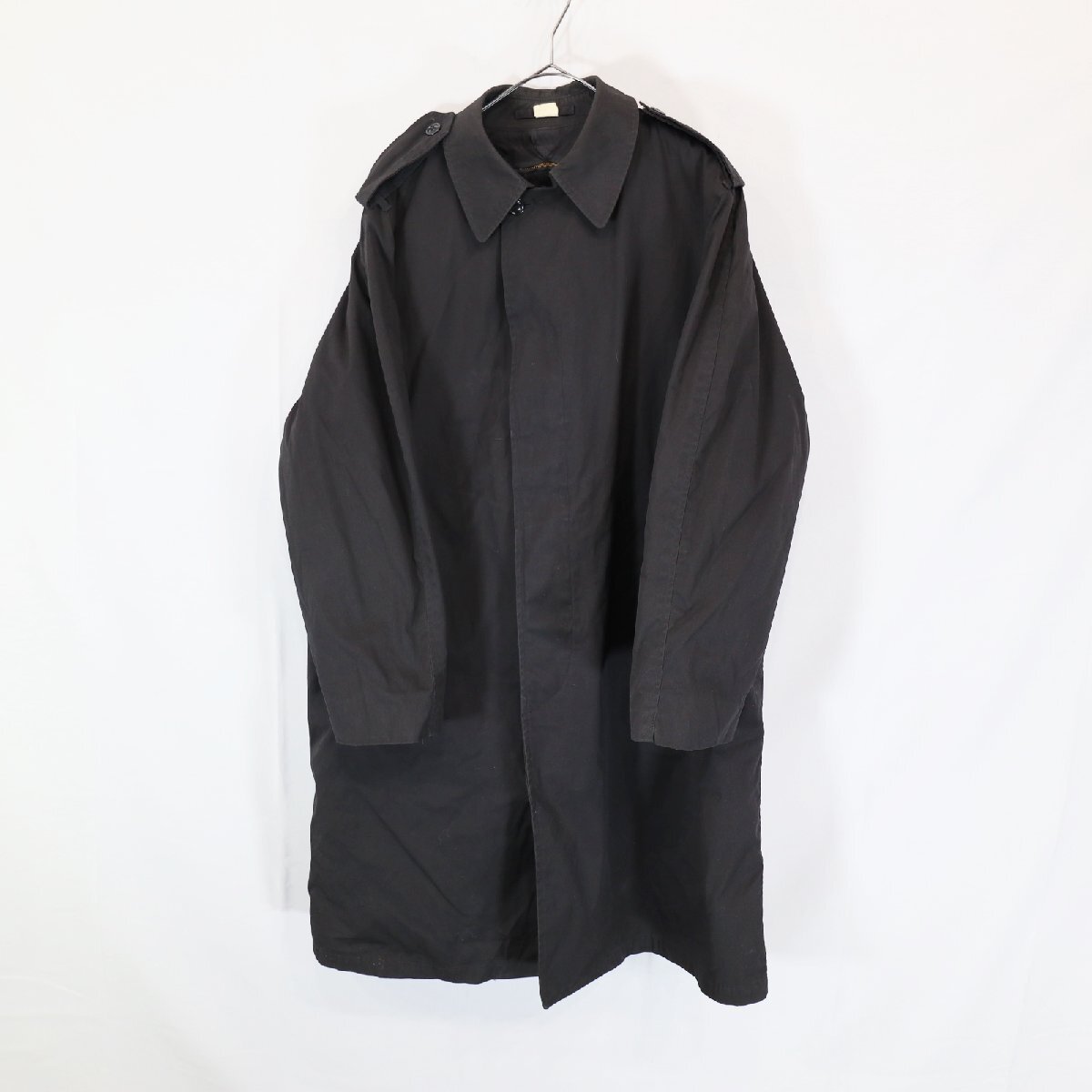 80 period U.S.MILITARY all weather coat military America army military uniform outer long height black ( men's 40S ) M7952 1 jpy start 