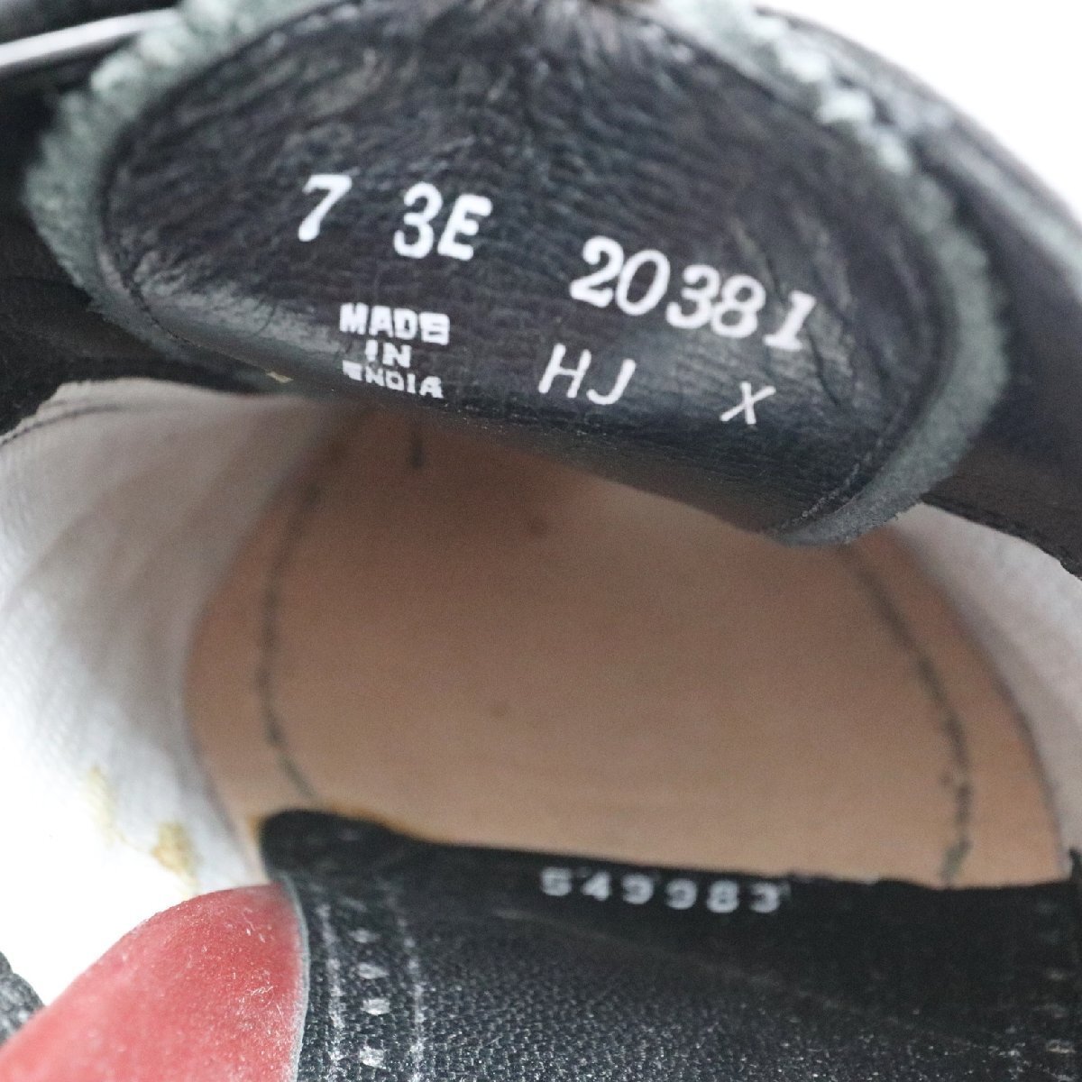 FLORSHEIM 内羽根式 ウィングチップ 本革 レザー 革靴 レザーシューズ フォーマル ブラック ( メンズ 7 3E ≒ 24cm ) KA0071 1円スタート_画像8