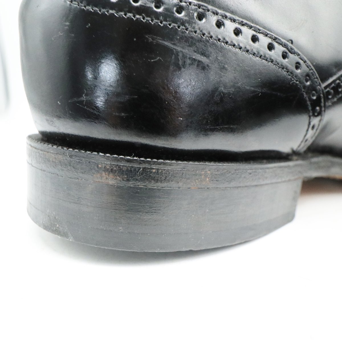 USA製 Dexter 内羽根式 ウィングチップ レザー 革靴 レザーシューズ 通勤 ブラック ( メンズ 9 1/2 M ≒ 27.5cm ) KA0168 1円スタート_画像8