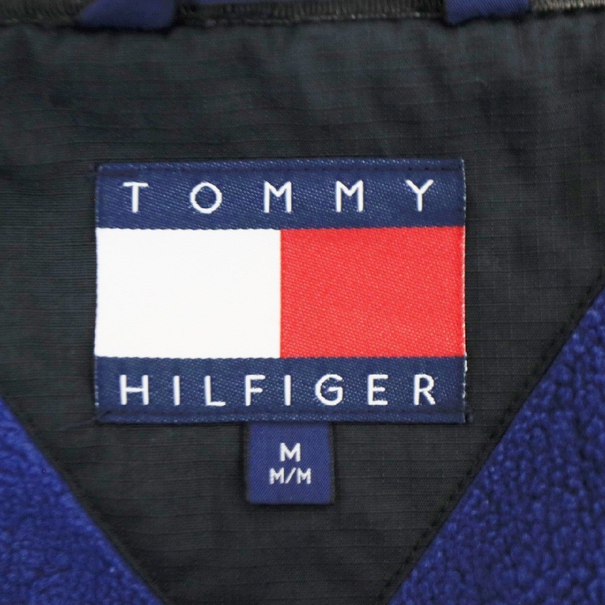 TOMMY HILFIGER トミーヒルフィガー 裏地フリース ナイロン ジャケット アウトドア セーリング ベージュ ( メンズ M ) N1658 1円スタート_画像8