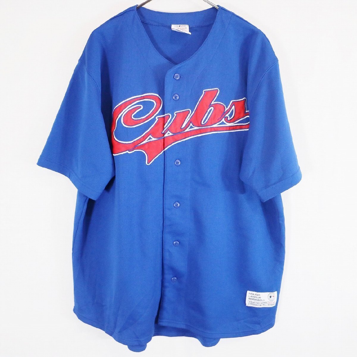 TRUE FAN MLB シカゴ・カブス 半袖 ゲームシャツ プロチーム 野球 ベースボール スポーツ ブルー ( メンズ L ) N2867 1円スタート_画像1