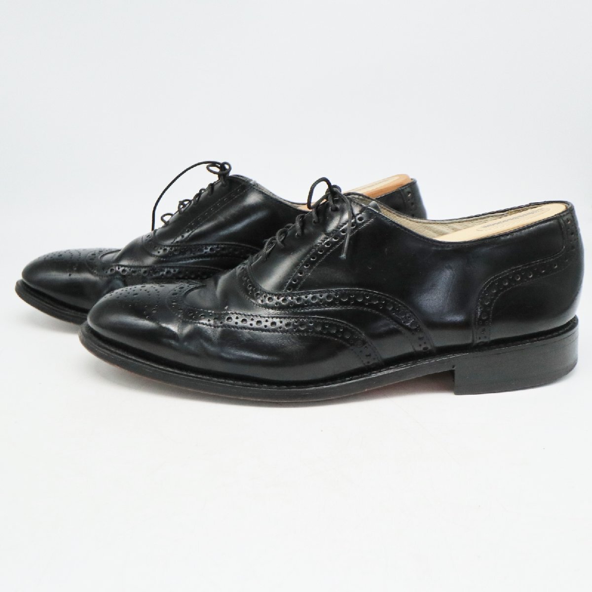 BOSTONIAN внутри перо тип wing chip натуральная кожа кожа обувь кожа обувь черный ( мужской 9 D/B ≒ 27cm ) KA0198 1 иен старт 