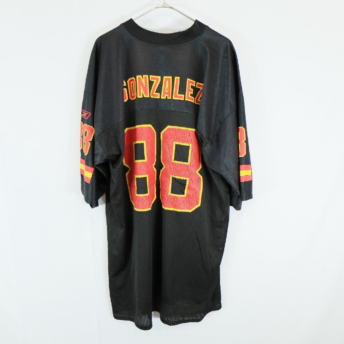 Reebok リーボック NFL カンザスシティ・チーフス ゲームシャツ プロチーム アメフト ブラック ( メンズ XL ) N3002 1円スタート_画像2