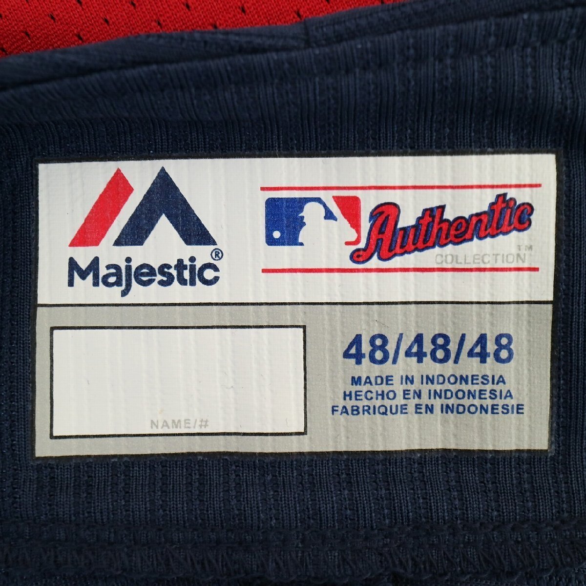 Majestic MLB オールスターゲーム ゲームシャツ プロチーム 半袖 ユニフォーム ネイビー ( メンズ 48 ) N0451 1円スタート_画像7